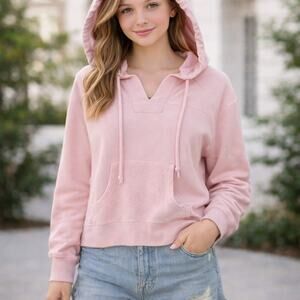 LoveshackFancy SZ L Kirby Hoodie in Pink Opal